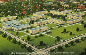 Vintage Post Card - Dorms and Duncan Dining Hall