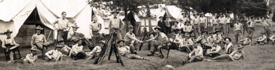 Photo of Early Cadets living in Tent City